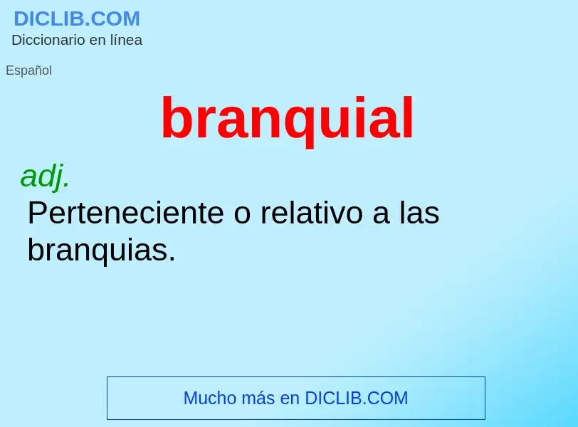 ¿Qué es branquial? - significado y definición