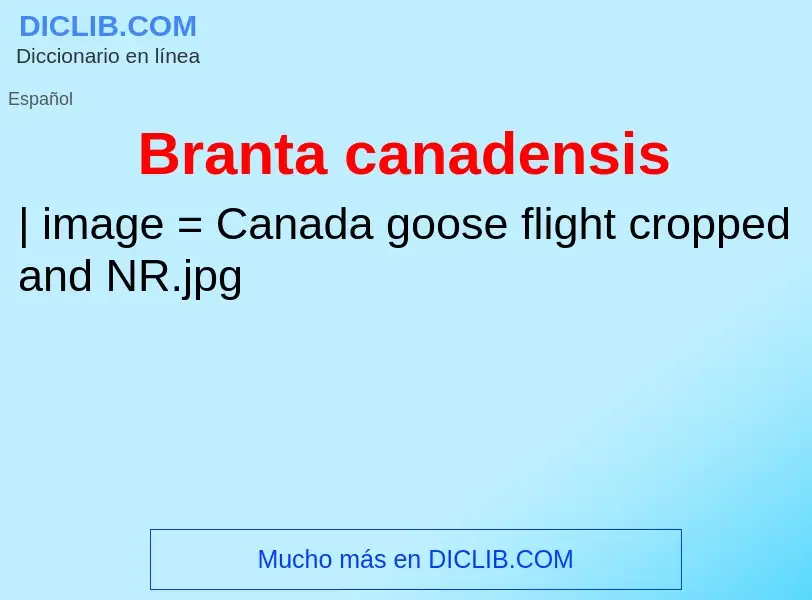 O que é Branta canadensis - definição, significado, conceito