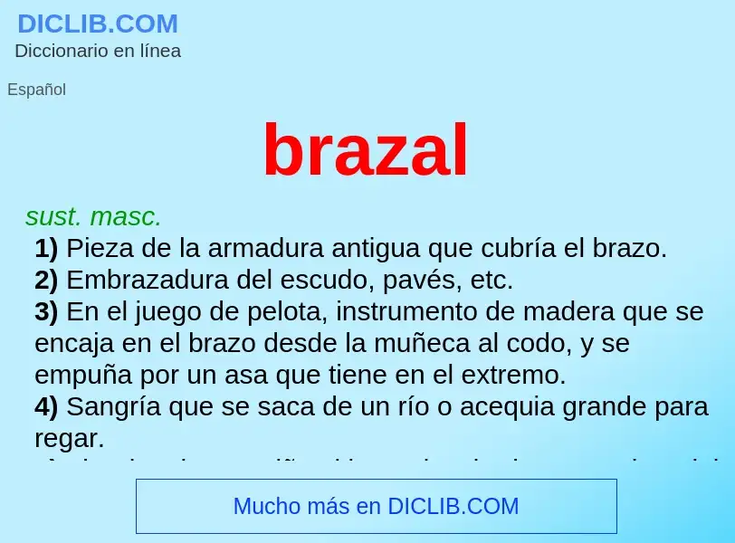 What is brazal - meaning and definition