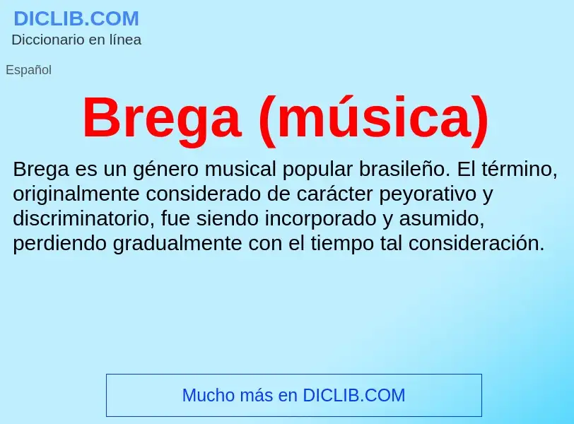 Что такое Brega (música) - определение