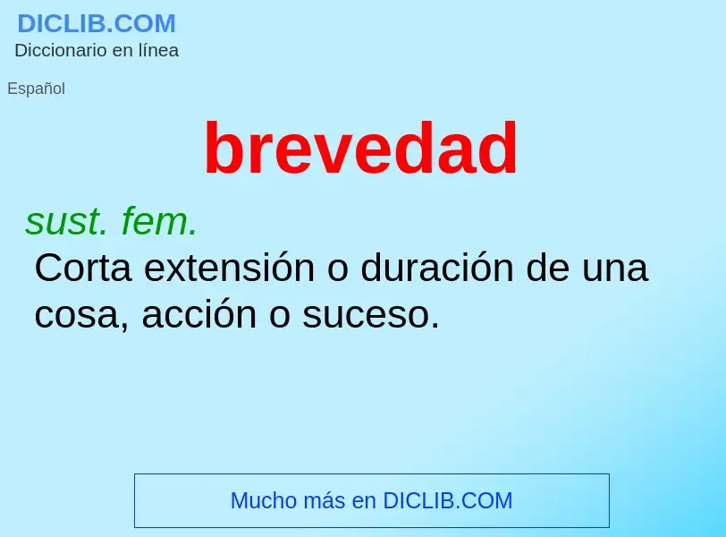 What is brevedad - definition