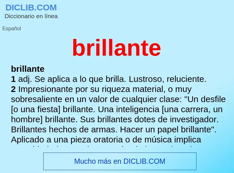 What is brillante - definition