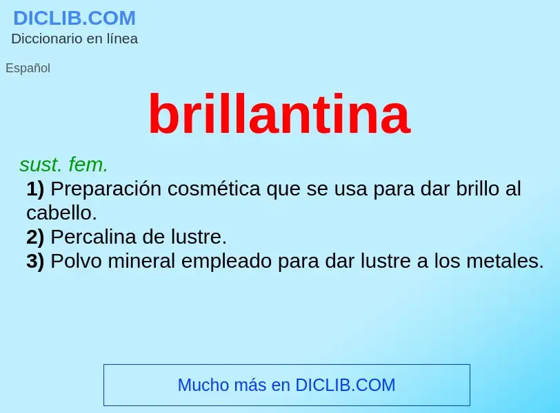 ¿Qué es brillantina? - significado y definición