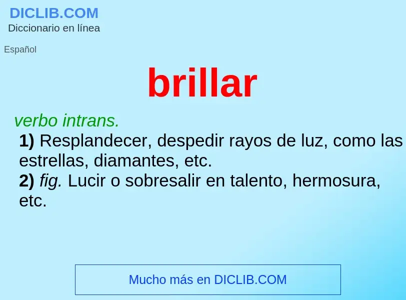 What is brillar - definition