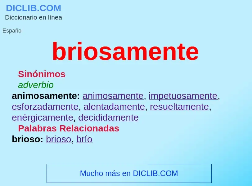 O que é briosamente - definição, significado, conceito