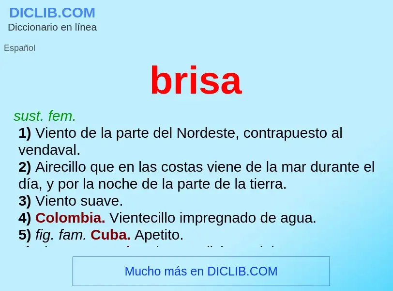 O que é brisa - definição, significado, conceito