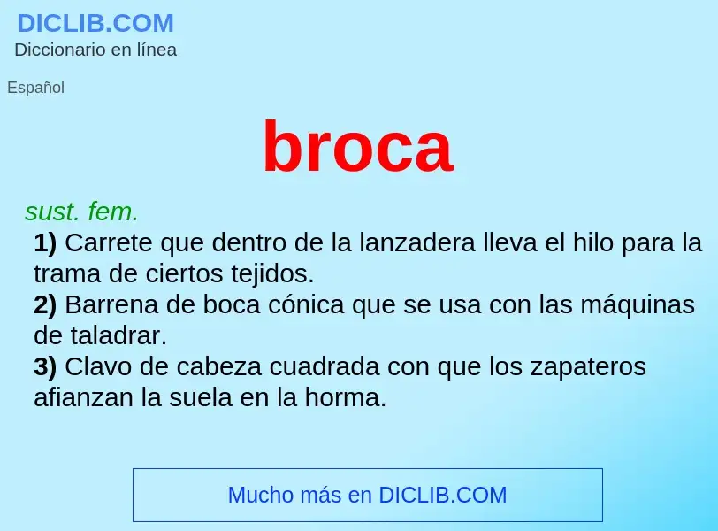 What is broca - meaning and definition