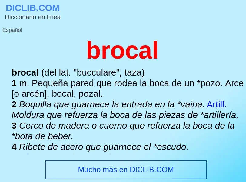 What is brocal - meaning and definition