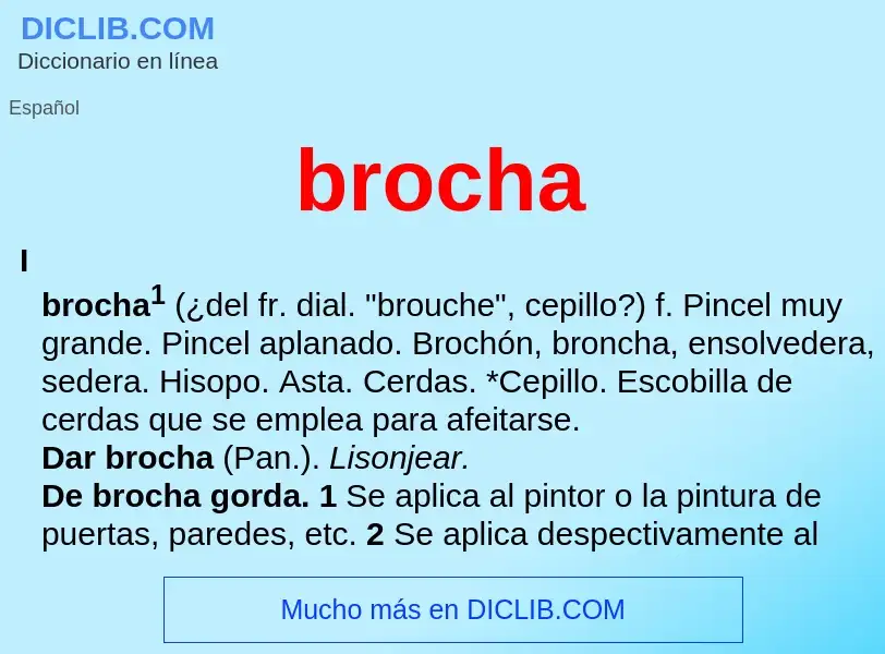 ¿Qué es brocha? - significado y definición