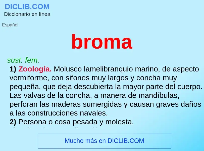 Wat is broma - definition