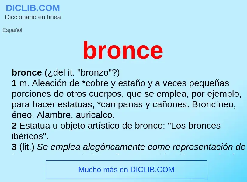 Was ist bronce - Definition