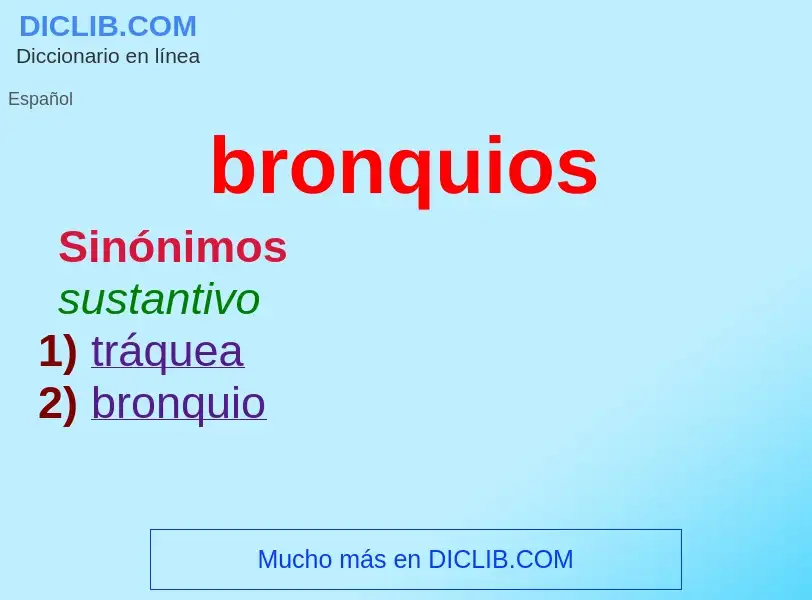 Wat is bronquios - definition