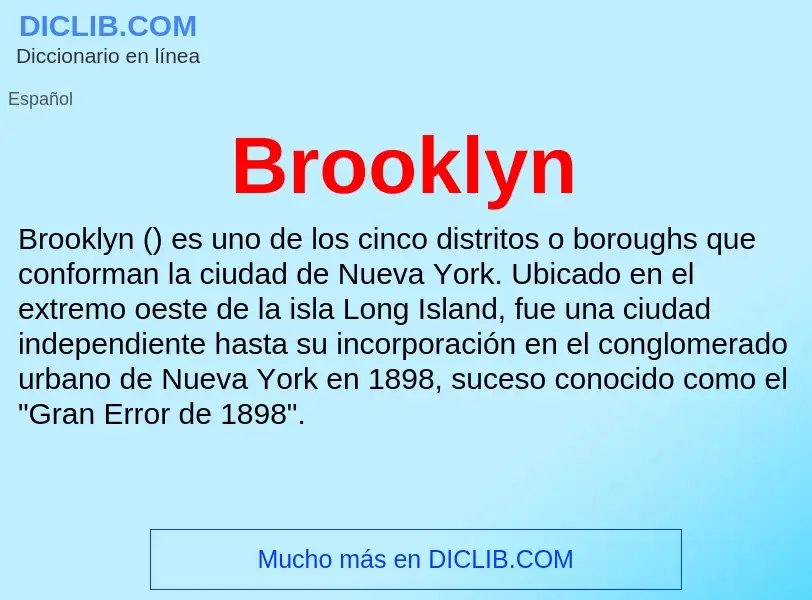 ¿Qué es Brooklyn? - significado y definición