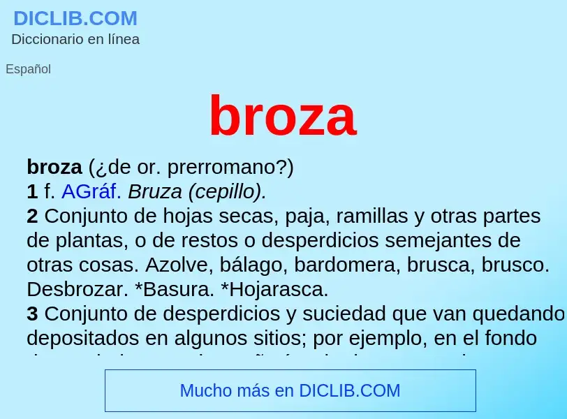 What is broza - meaning and definition