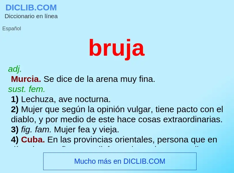 ¿Qué es bruja? - significado y definición