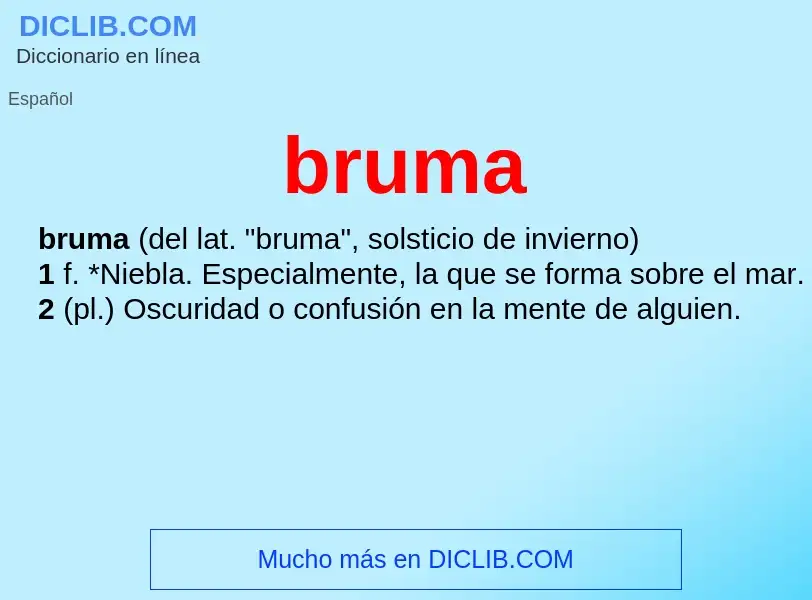 O que é bruma - definição, significado, conceito