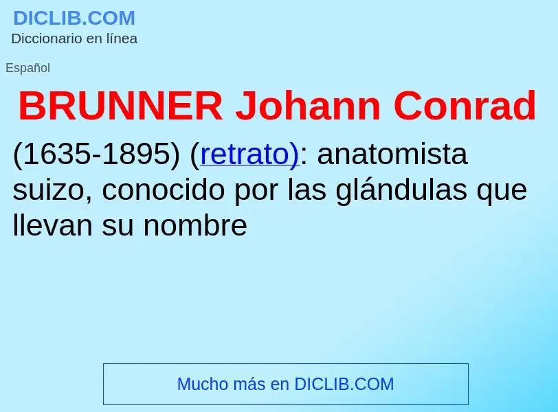 Τι είναι BRUNNER Johann Conrad - ορισμός