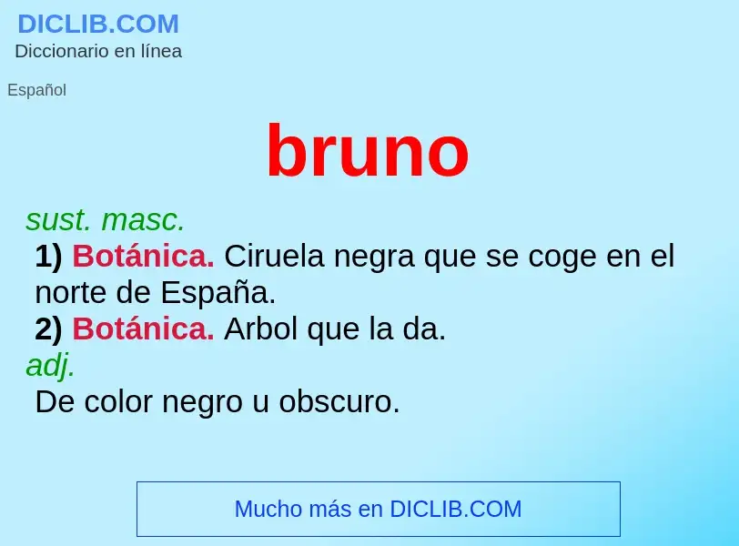 O que é bruno - definição, significado, conceito