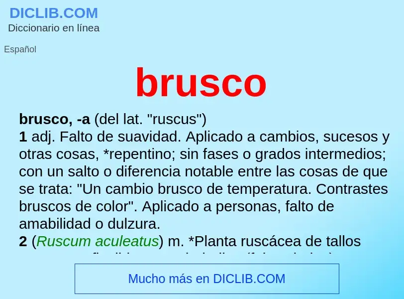 What is brusco - meaning and definition