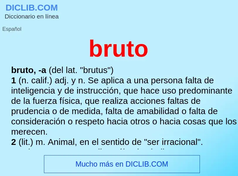 Wat is bruto - definition