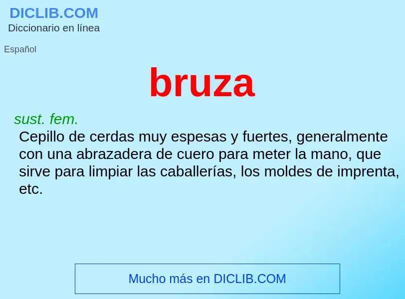 ¿Qué es bruza? - significado y definición