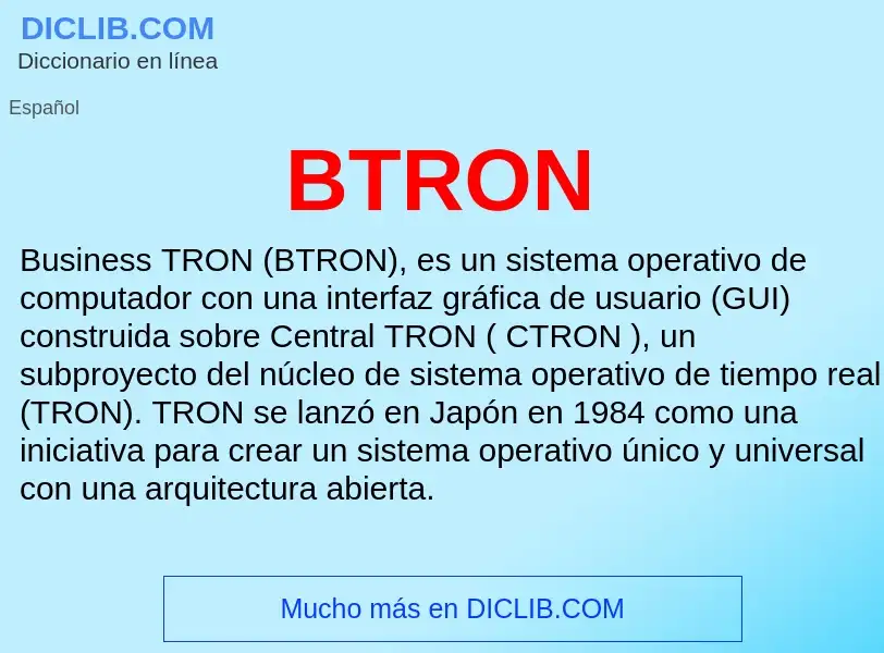 Τι είναι BTRON - ορισμός