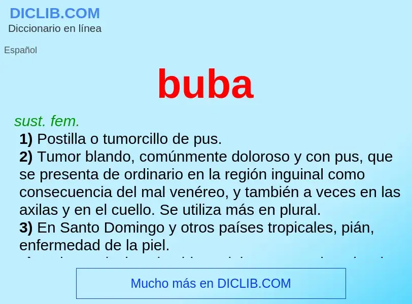 Wat is buba - definition