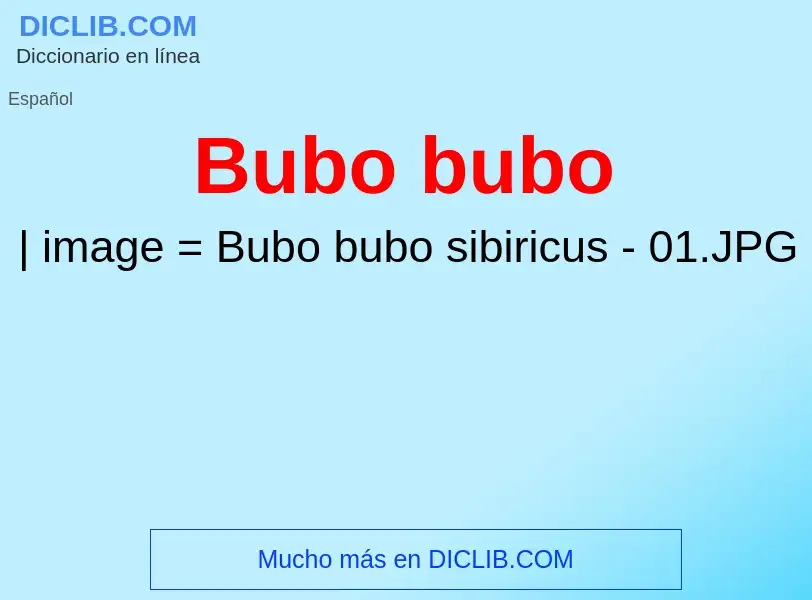 O que é Bubo bubo - definição, significado, conceito