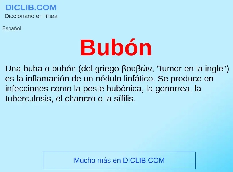 Was ist Bubón - Definition