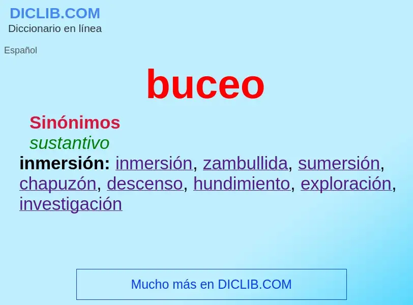 What is buceo - meaning and definition