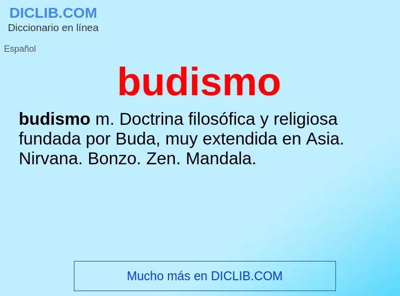 What is budismo - definition