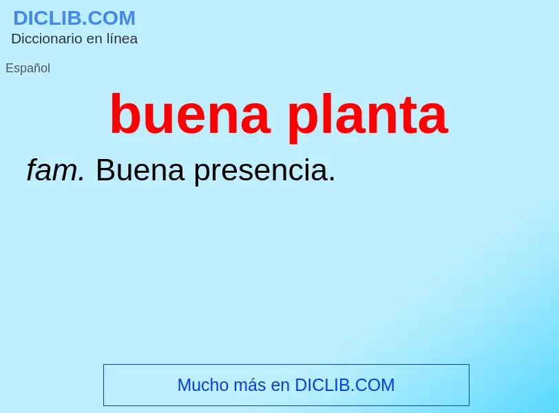 Wat is buena planta - definition