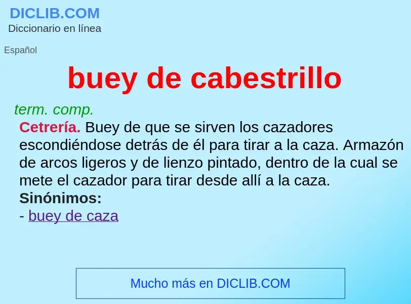 Wat is buey de cabestrillo - definition