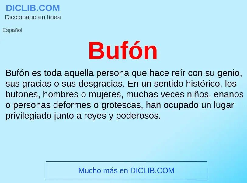 What is Bufón - meaning and definition