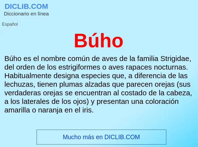 O que é Búho - definição, significado, conceito