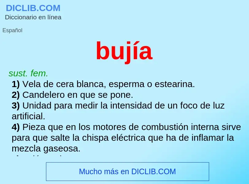 Was ist bujía - Definition