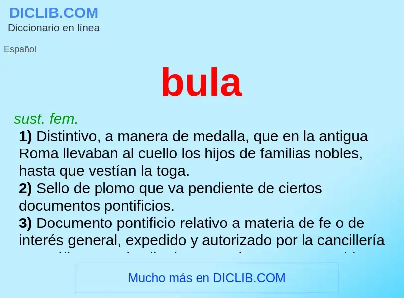 Wat is bula - definition