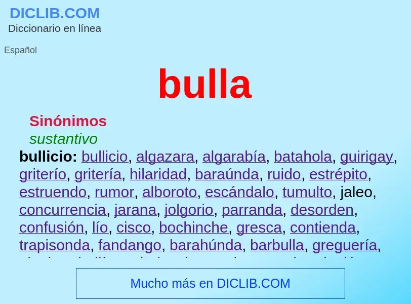 Was ist bulla - Definition