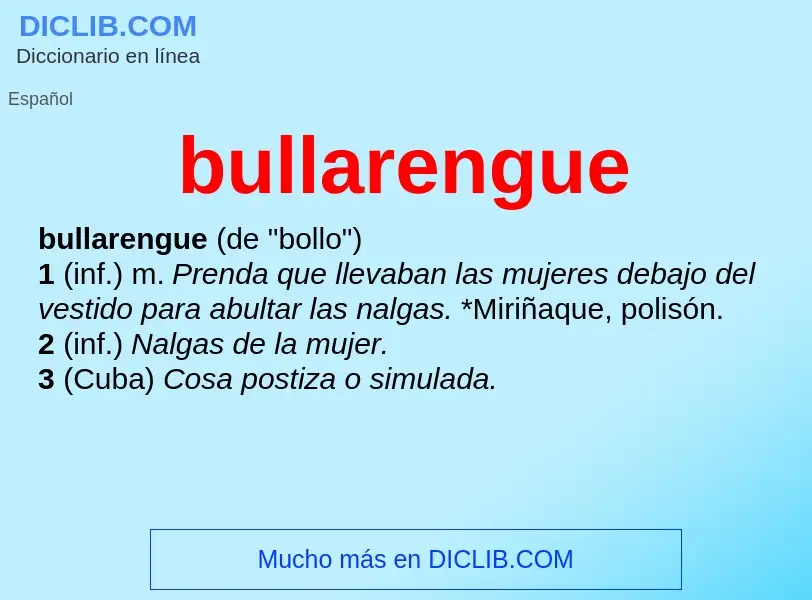 Wat is bullarengue - definition