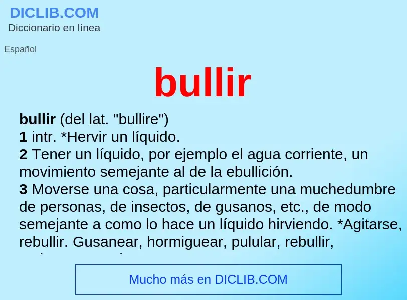 O que é bullir - definição, significado, conceito