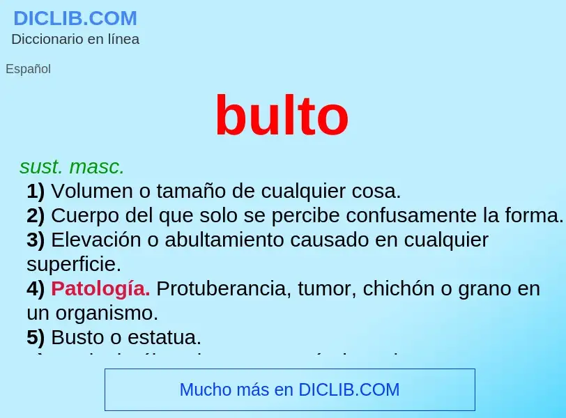 What is bulto - meaning and definition