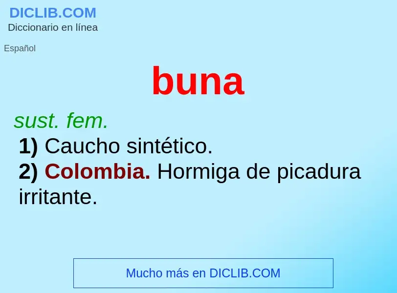 O que é buna - definição, significado, conceito