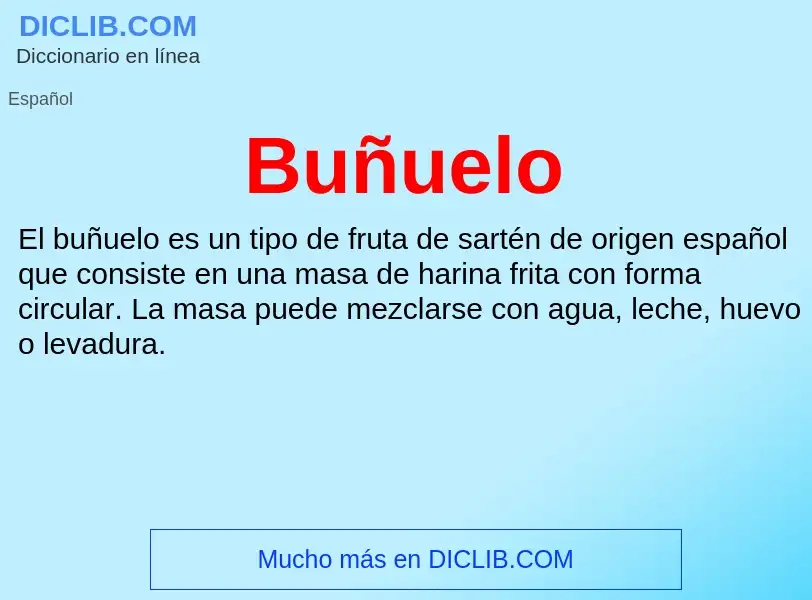 ¿Qué es Buñuelo? - significado y definición