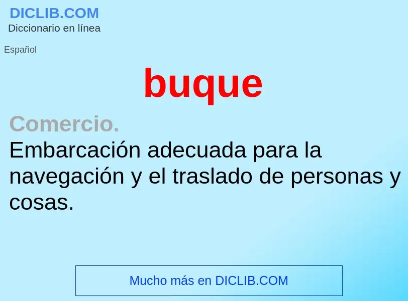 What is buque - definition