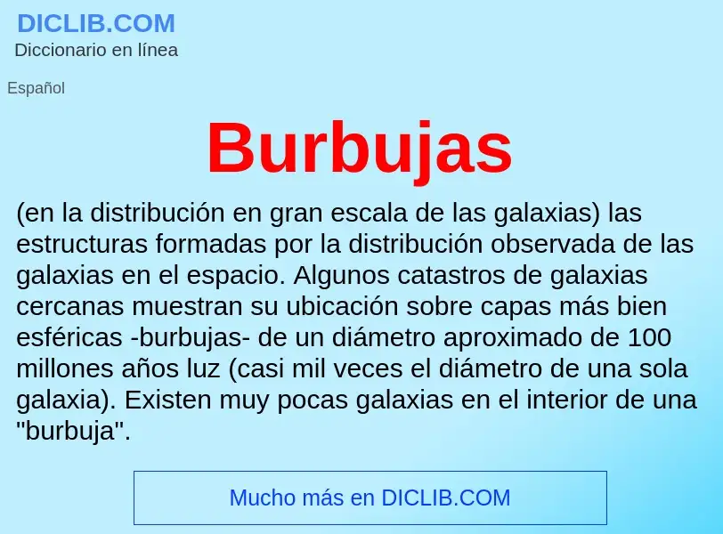 Was ist Burbujas - Definition