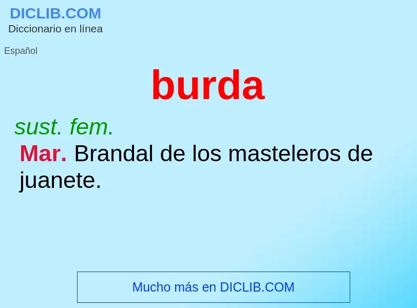 O que é burda - definição, significado, conceito