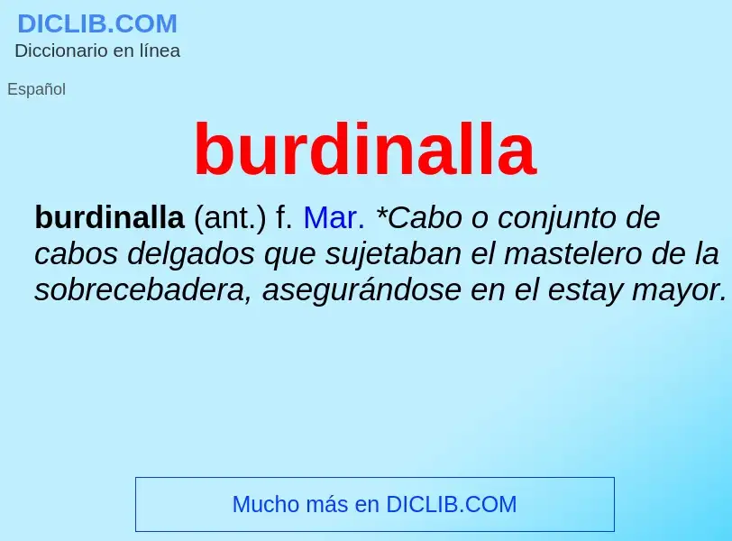 ¿Qué es burdinalla? - significado y definición