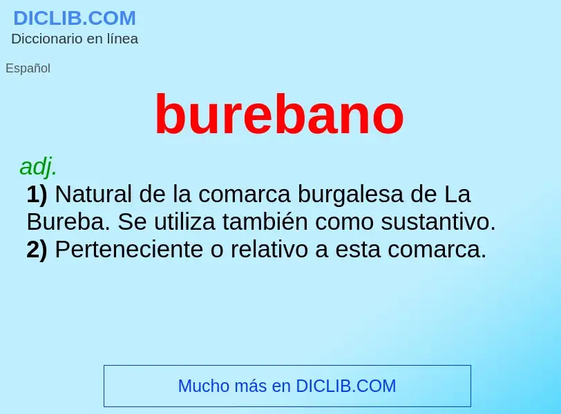 ¿Qué es burebano? - significado y definición