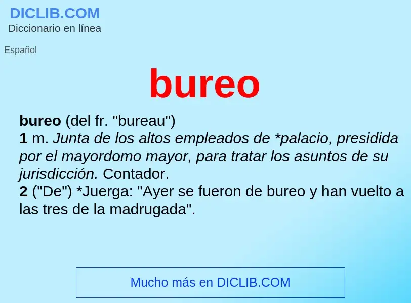 What is bureo - meaning and definition