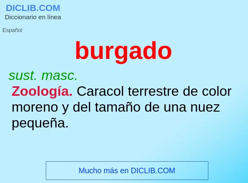 ¿Qué es burgado? - significado y definición